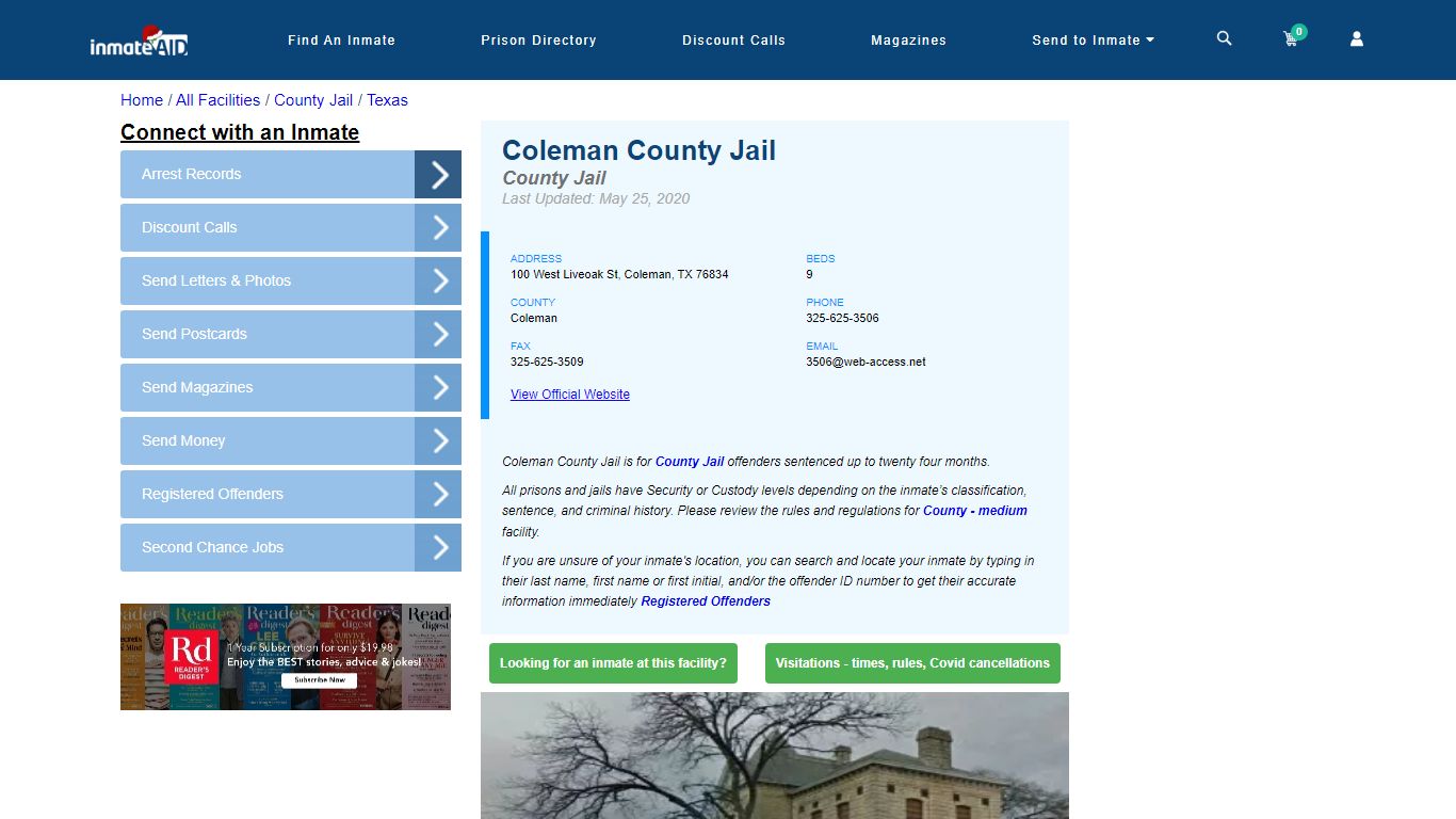 Coleman County Jail - Inmate Locator - Coleman, TX